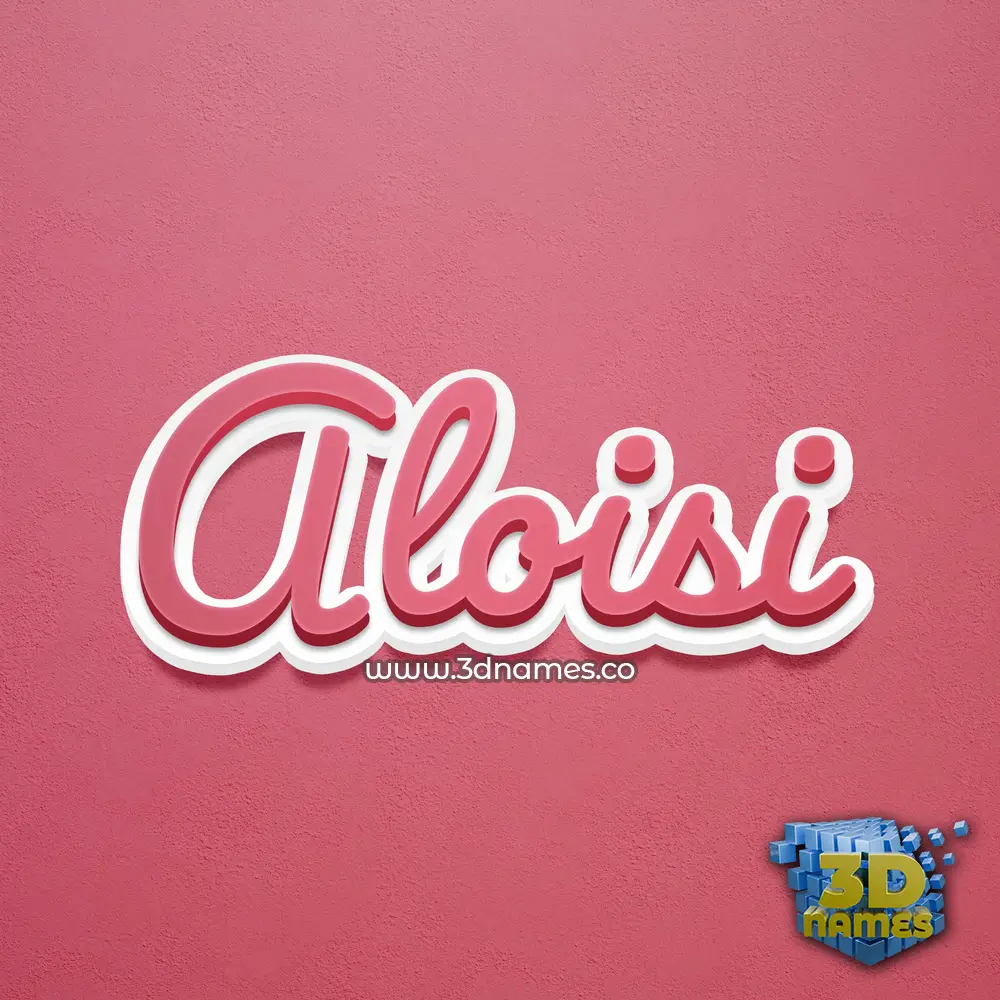 aloisi in Red Scribble style - 3D name wallpaper