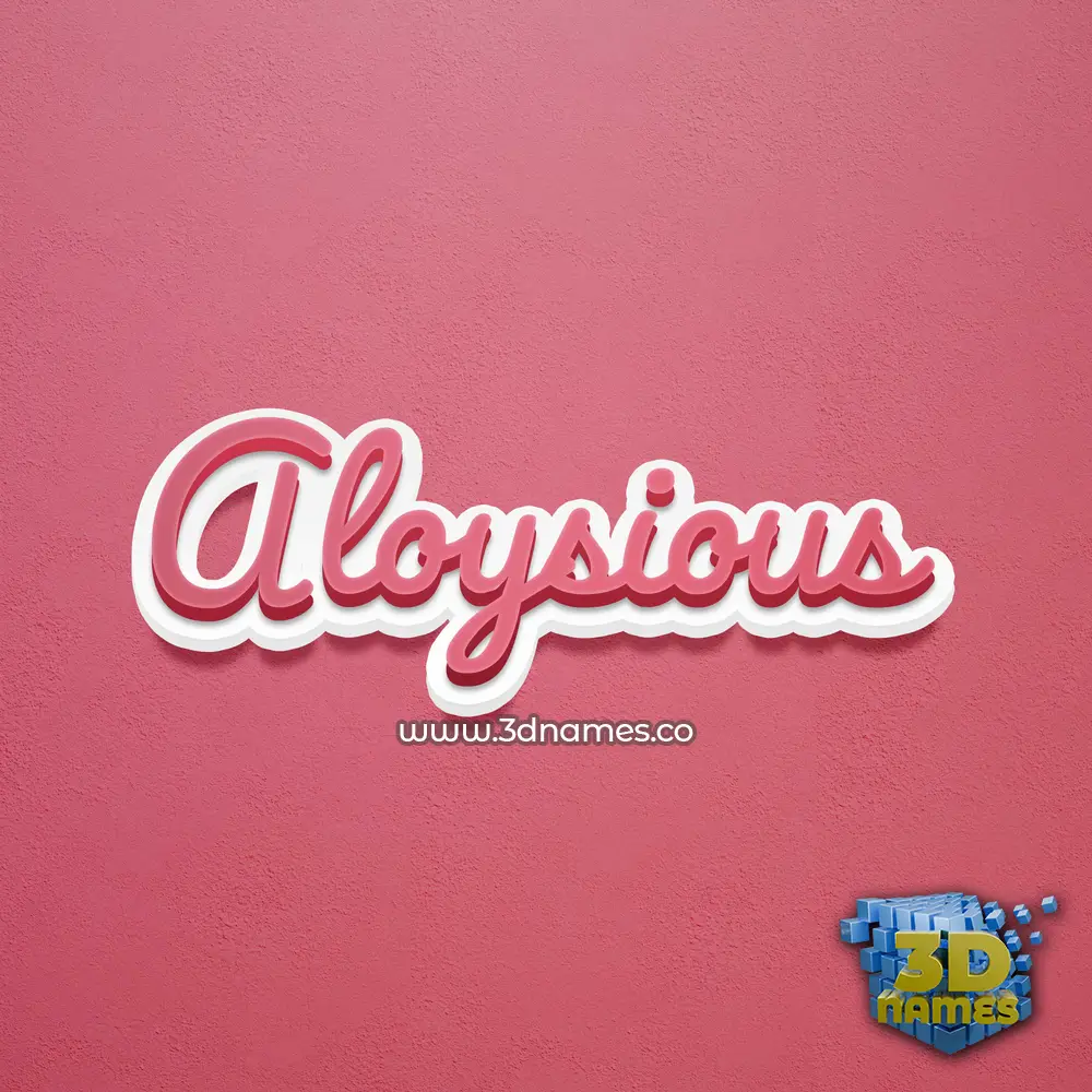 aloysious in Red Scribble style - 3D name wallpaper