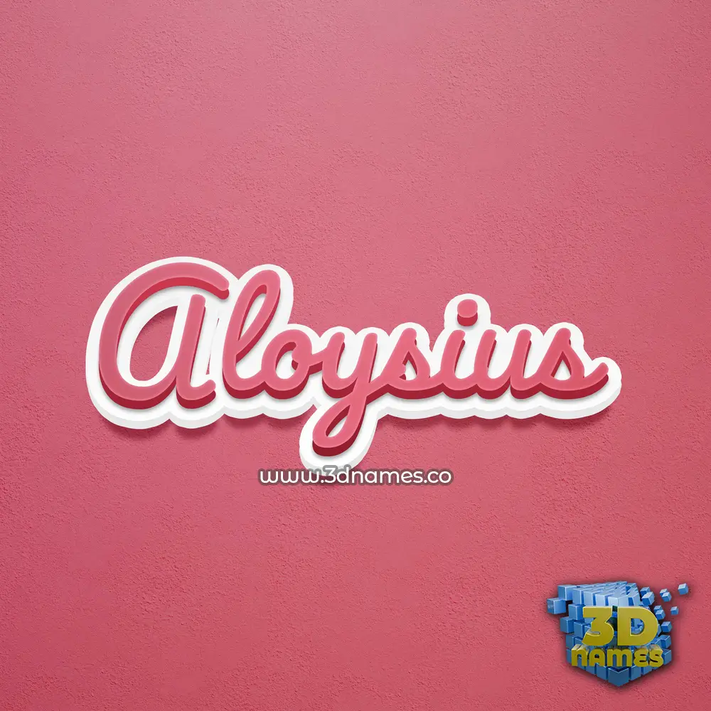 aloysius in Red Scribble style - 3D name wallpaper