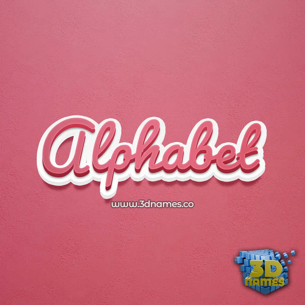 alphabet in Red Scribble style - 3D name wallpaper