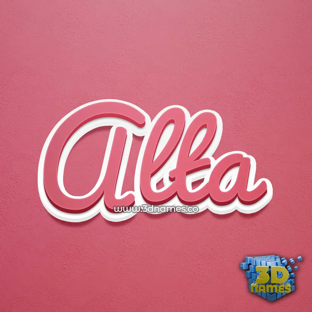 alta in Red Scribble style - 3D name wallpaper