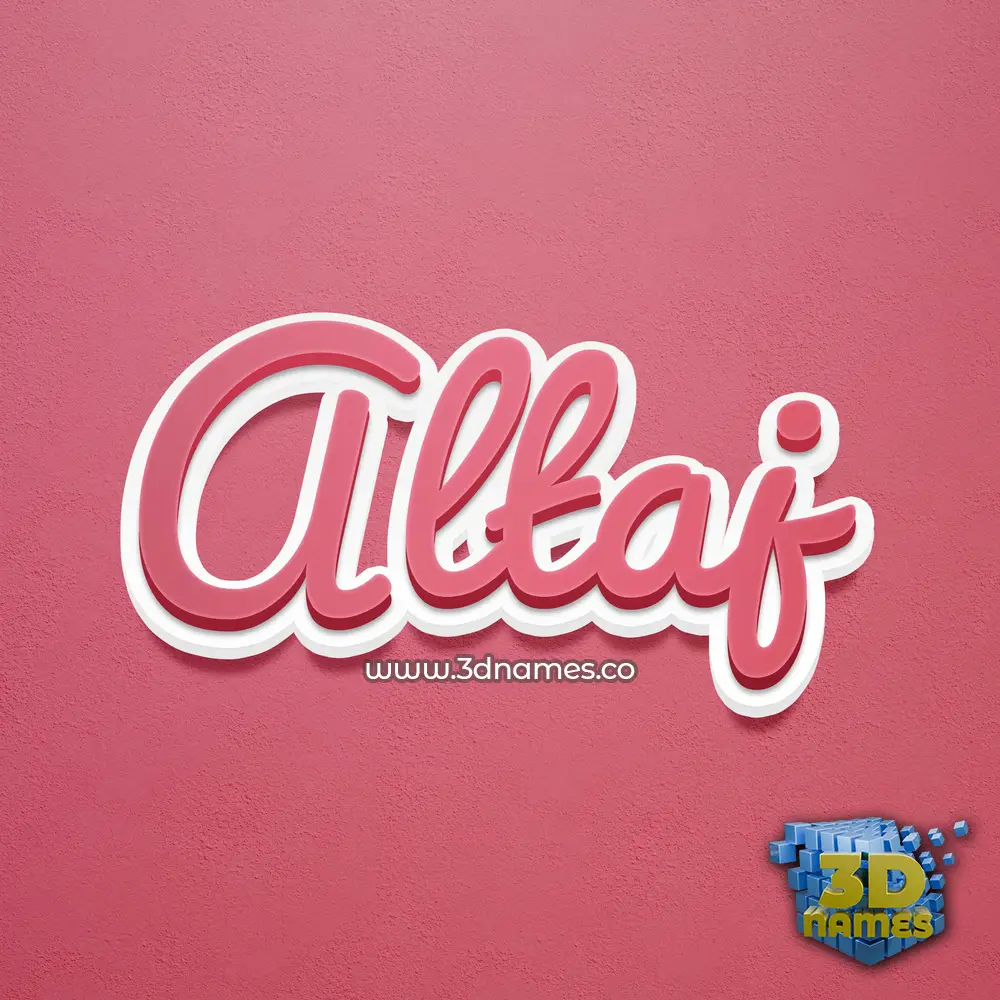 altaj in Red Scribble style - 3D name wallpaper