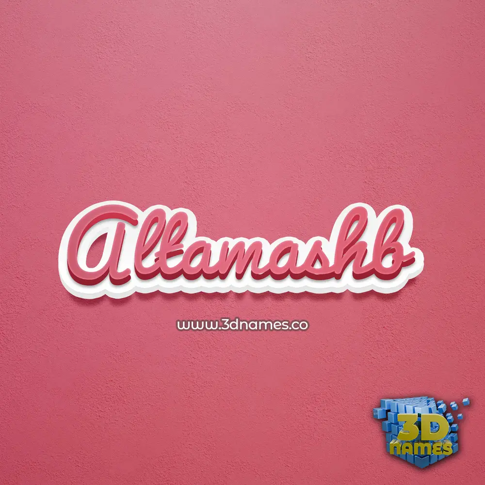 altamashb in Red Scribble style - 3D name wallpaper