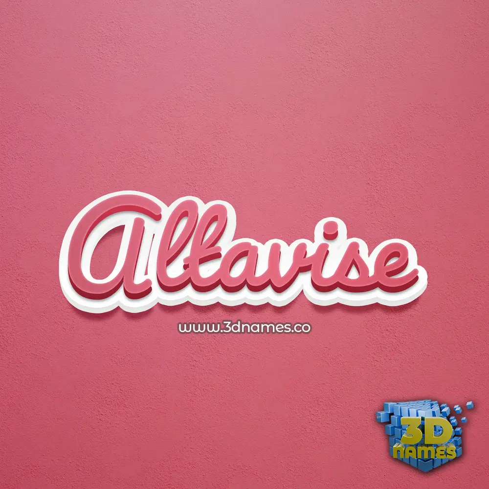 altavise in Red Scribble style - 3D name wallpaper