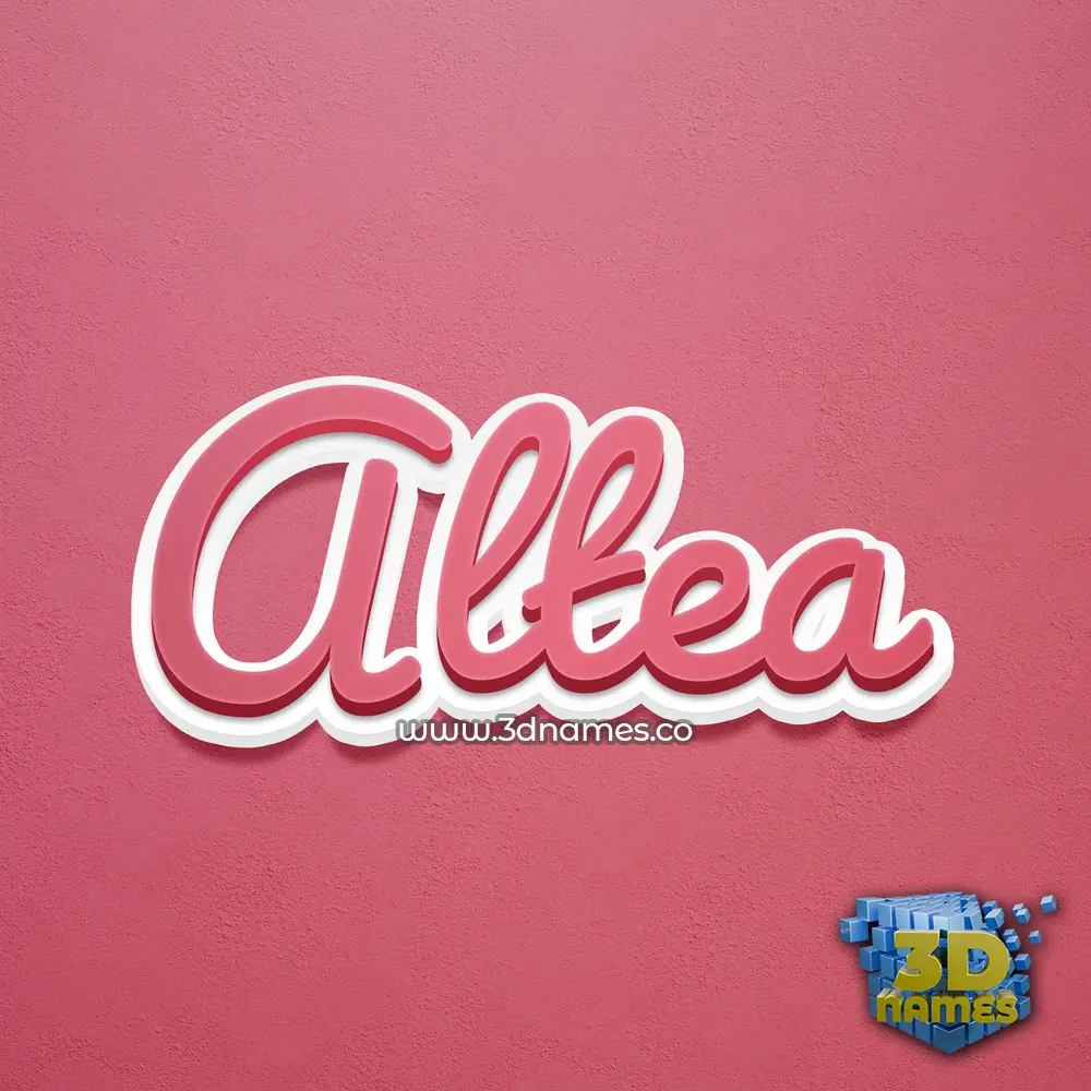 altea in Red Scribble style - 3D name wallpaper