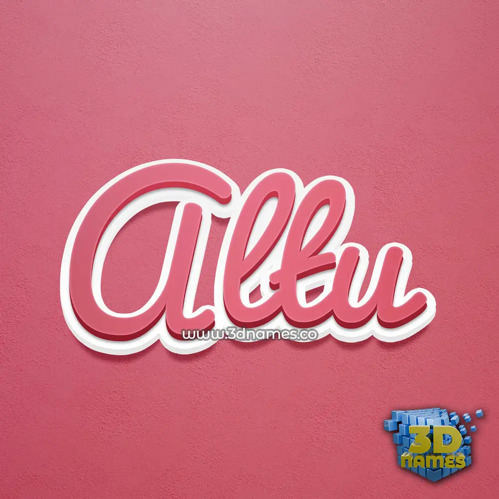 altu in Red Scribble style - 3D name wallpaper