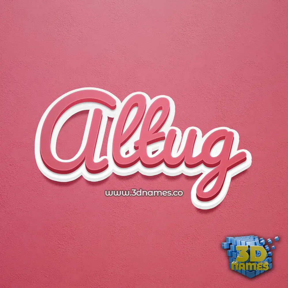 altug in Red Scribble style - 3D name wallpaper