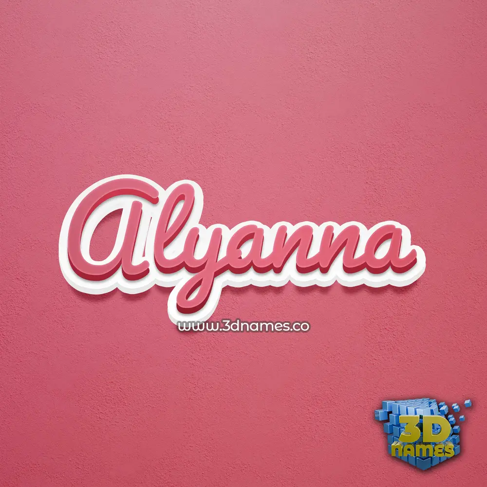 alyanna in Red Scribble style - 3D name wallpaper