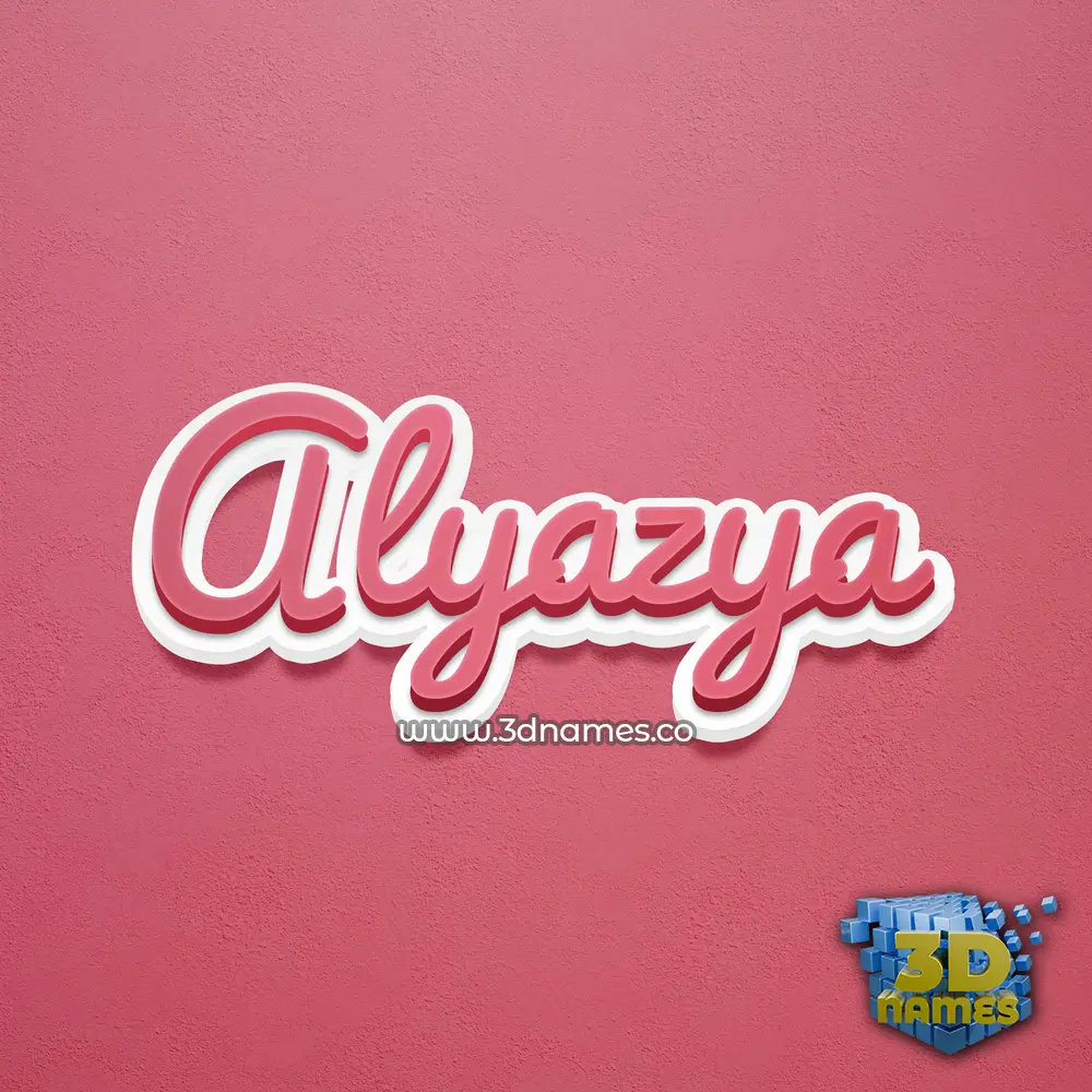 alyazya in Red Scribble style - 3D name wallpaper