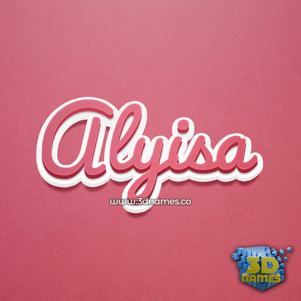 alyisa in Red Scribble style - 3D name wallpaper