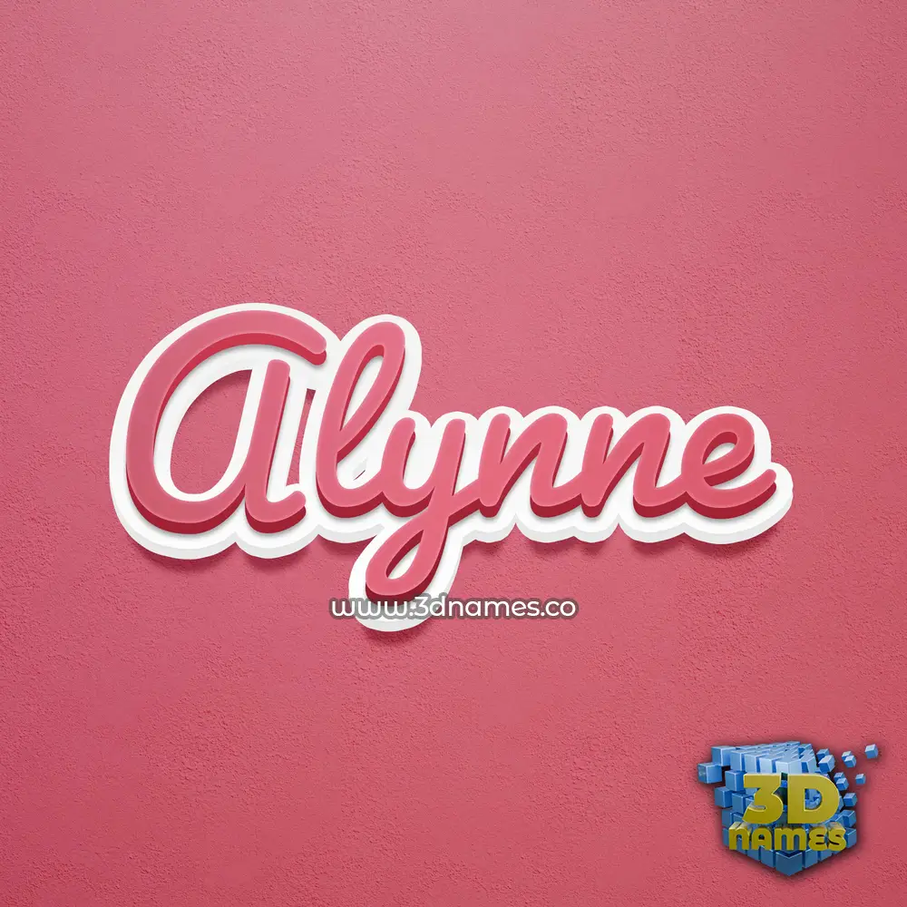 alynne in Red Scribble style - 3D name wallpaper