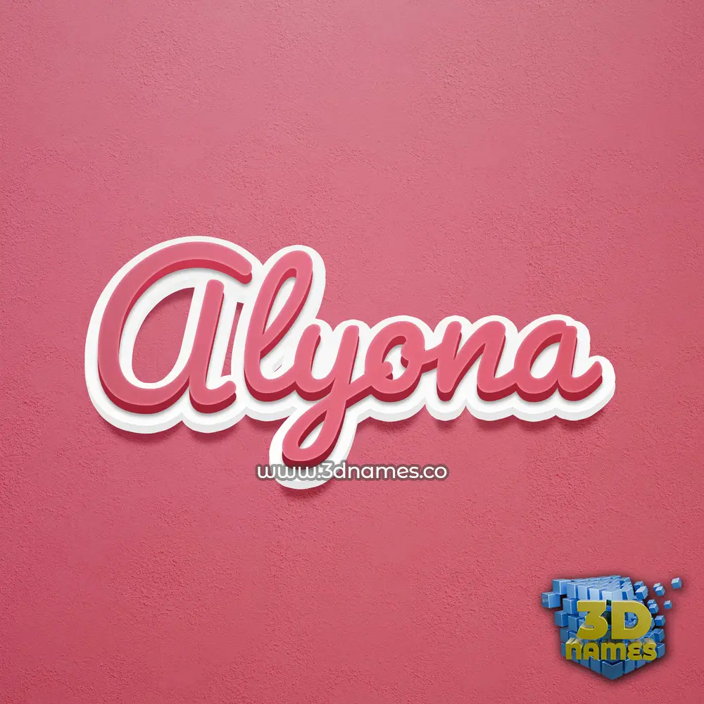 alyona in Red Scribble style - 3D name wallpaper
