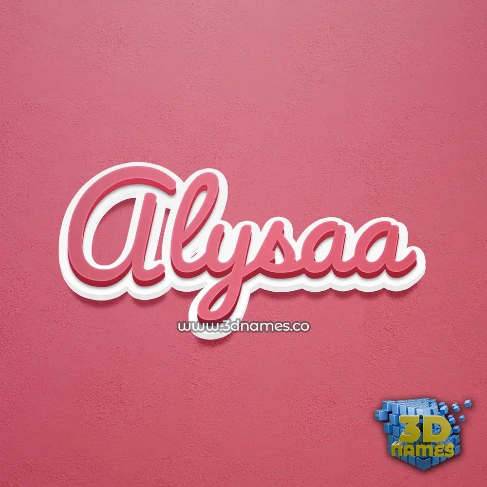 alysaa in Red Scribble style - 3D name wallpaper