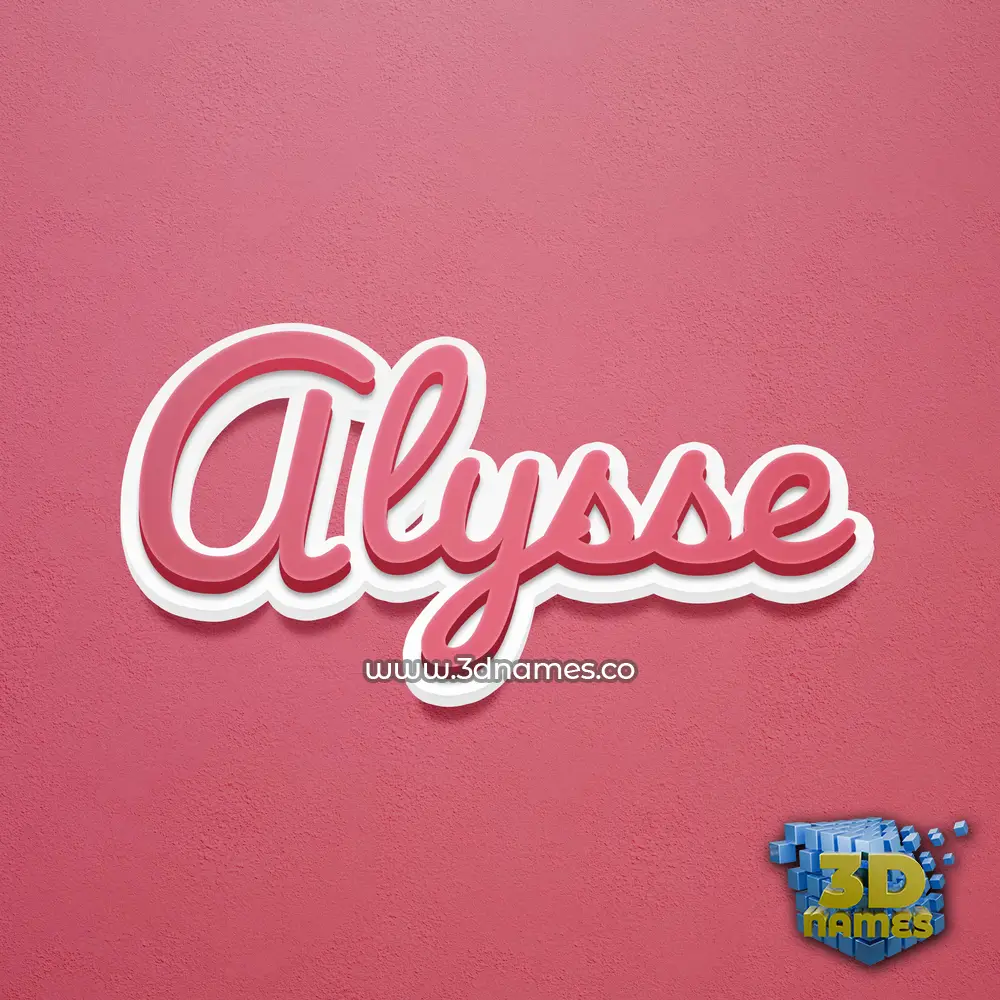 alysse in Red Scribble style - 3D name wallpaper