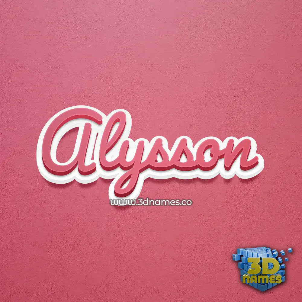 alysson in Red Scribble style - 3D name wallpaper
