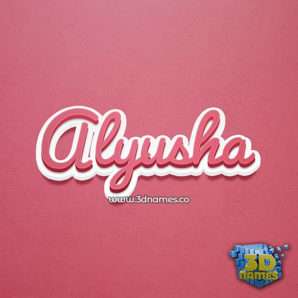 alyusha in Red Scribble style - 3D name wallpaper