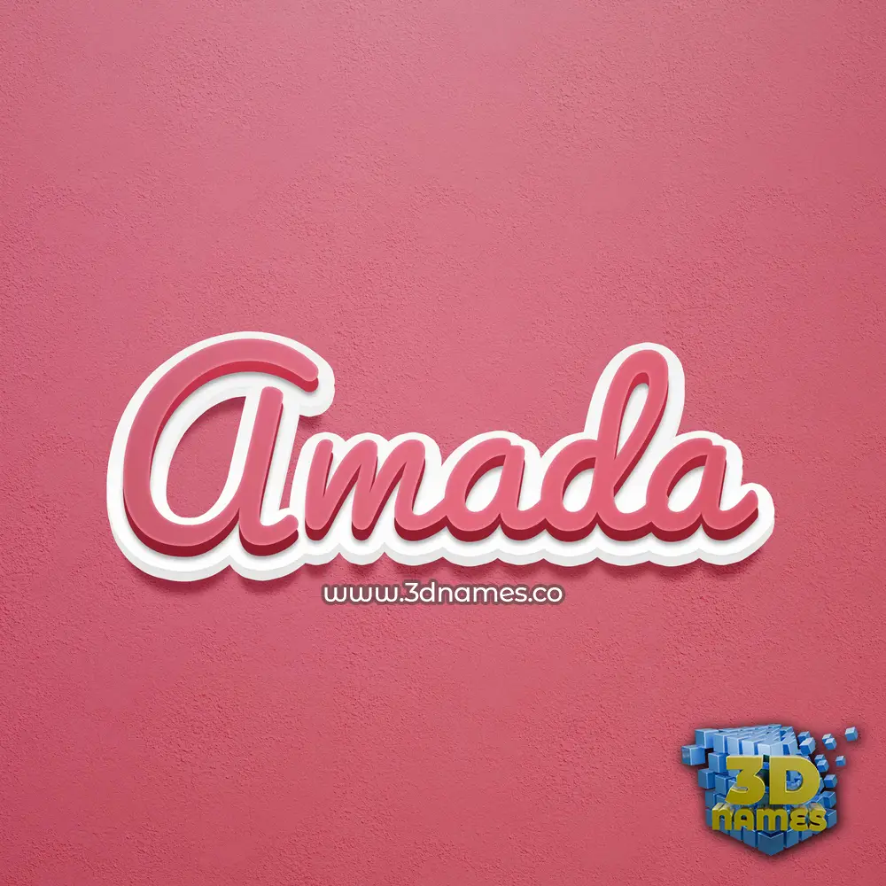 amada in Red Scribble style - 3D name wallpaper