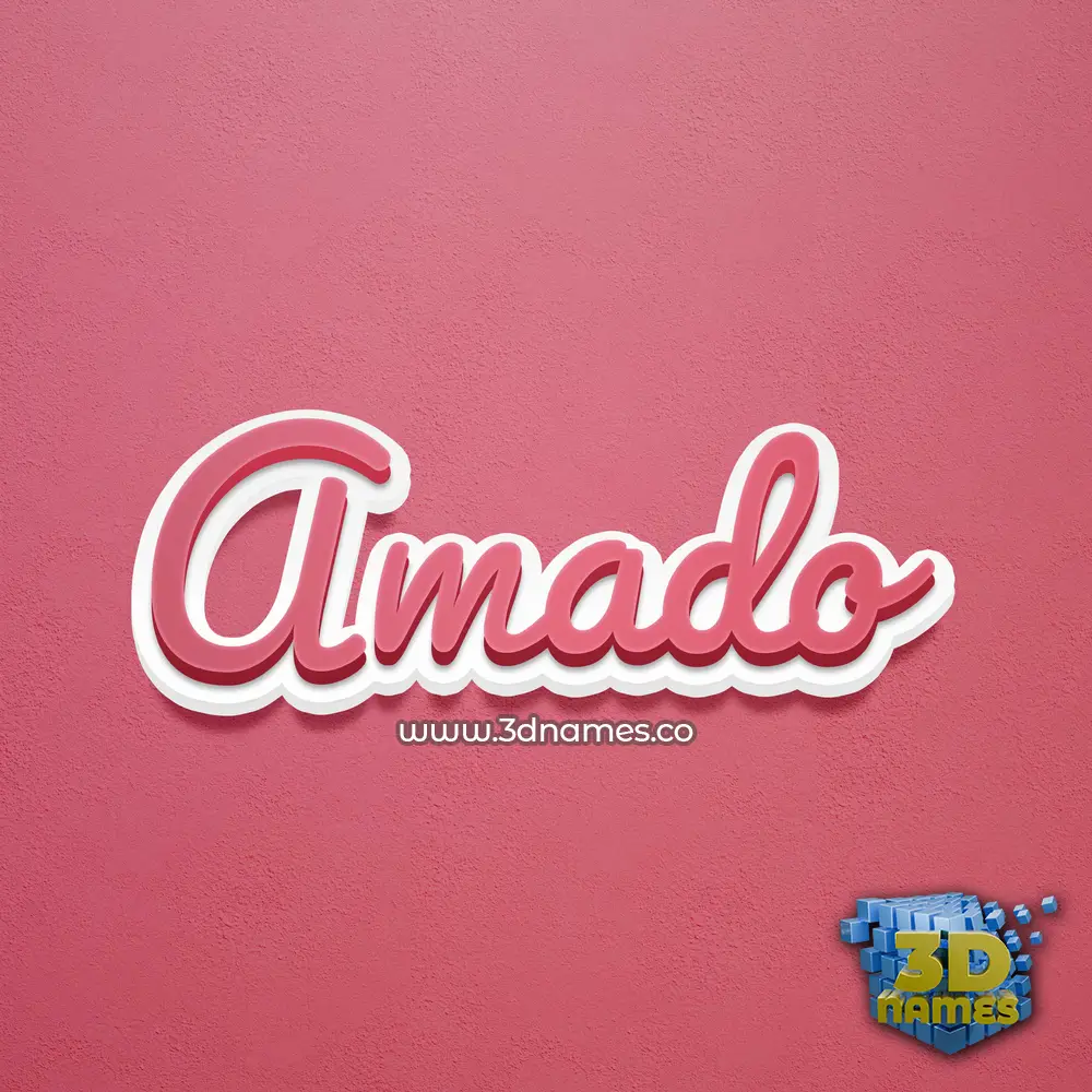 amado in Red Scribble style - 3D name wallpaper