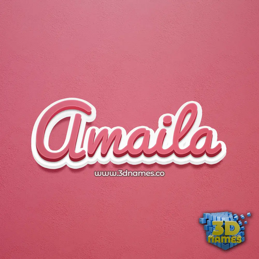 amaila in Red Scribble style - 3D name wallpaper