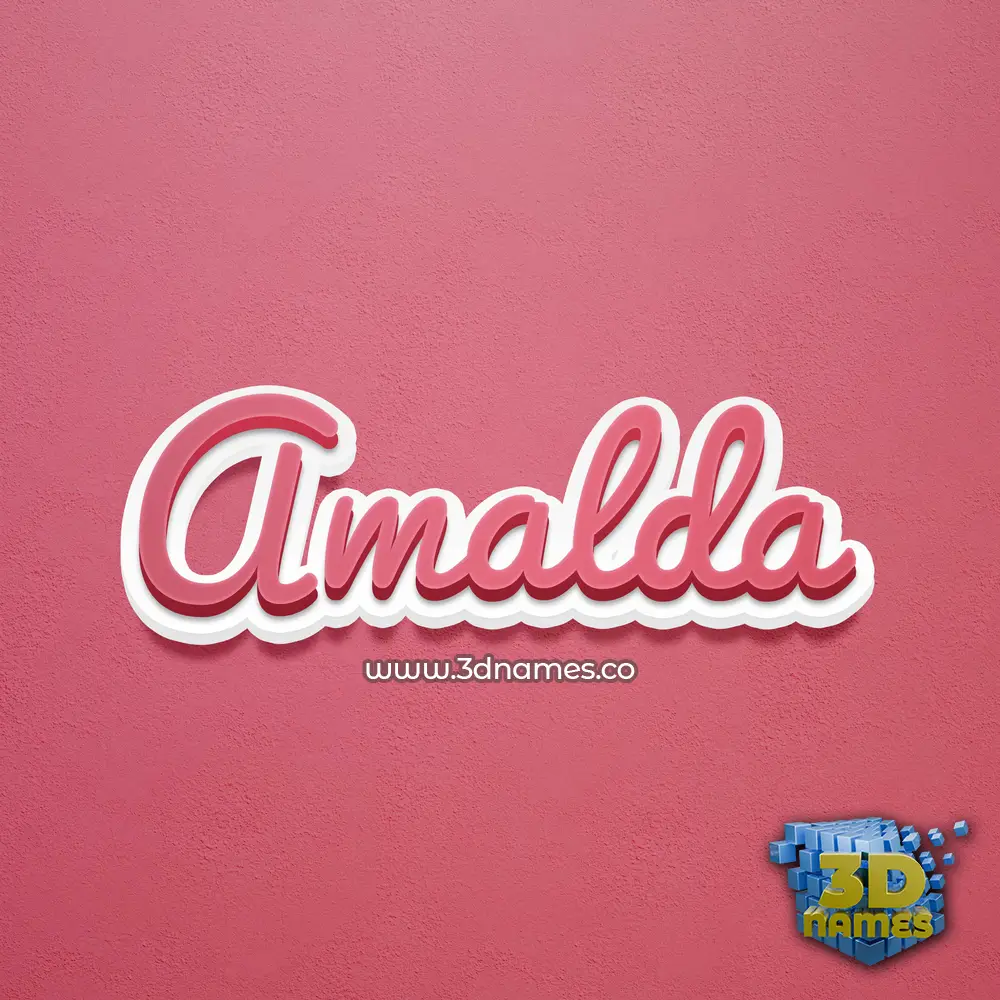 amalda in Red Scribble style - 3D name wallpaper