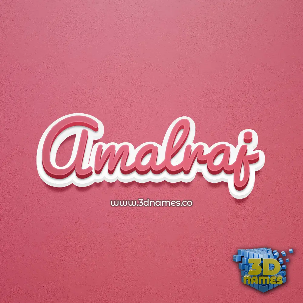 amalraj in Red Scribble style - 3D name wallpaper
