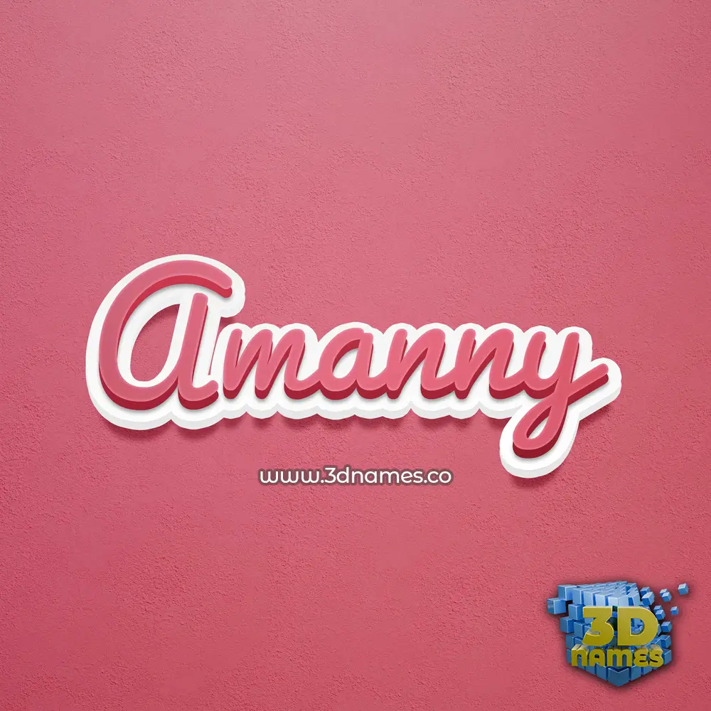 amanny in Red Scribble style - 3D name wallpaper