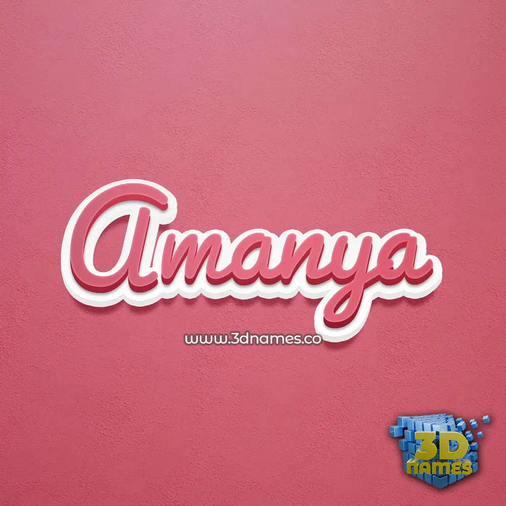 amanya in Red Scribble style - 3D name wallpaper