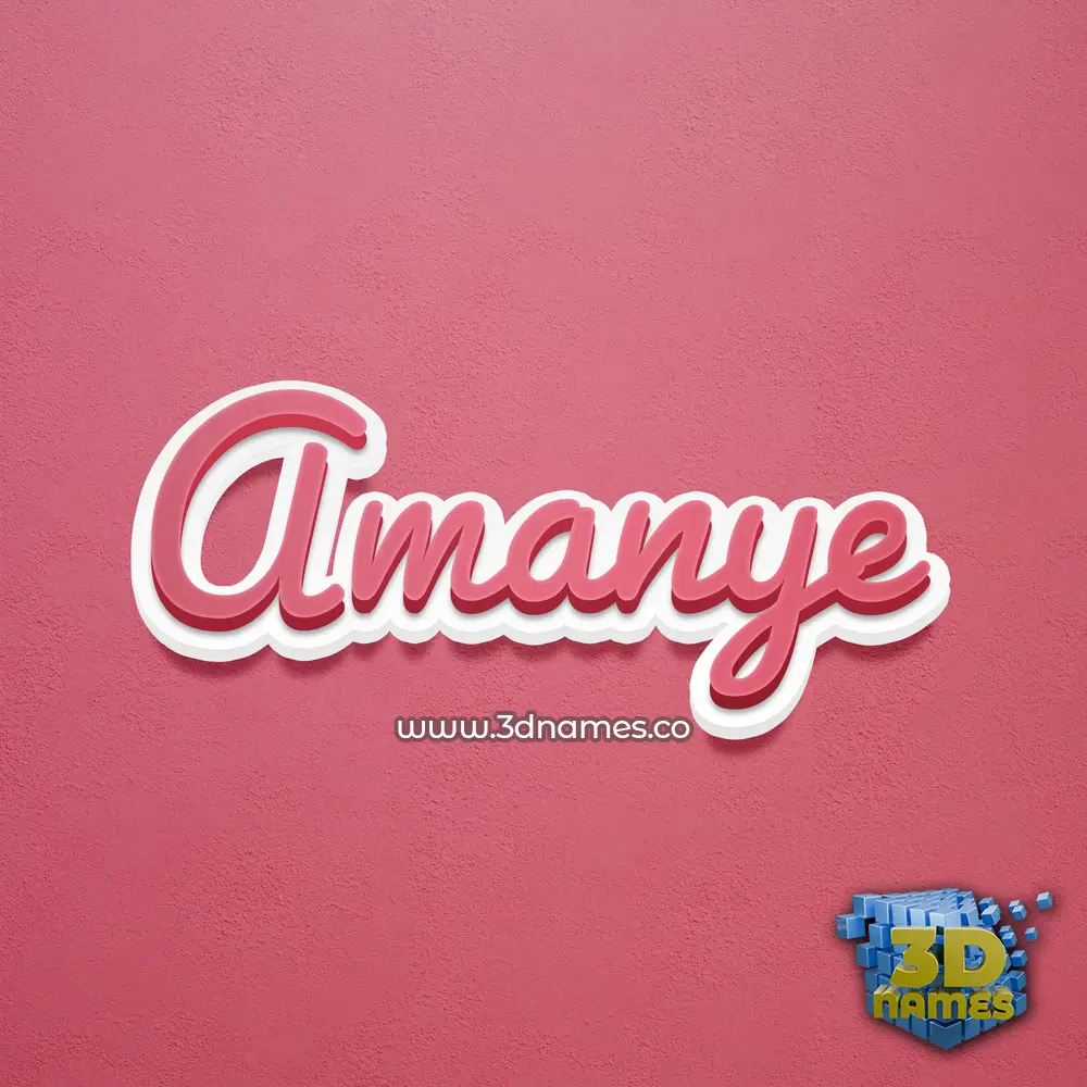 amanye in Red Scribble style - 3D name wallpaper