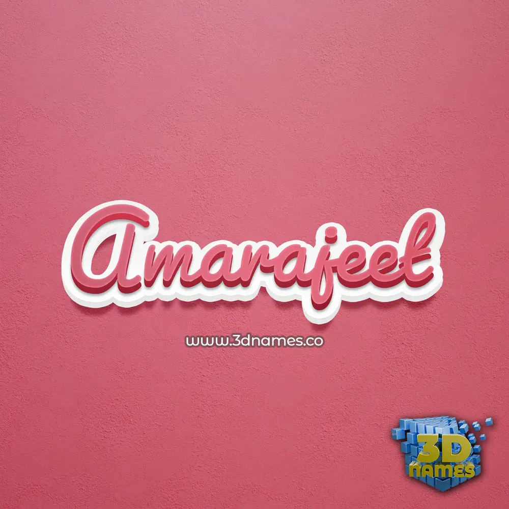 amarajeet in Red Scribble style - 3D name wallpaper