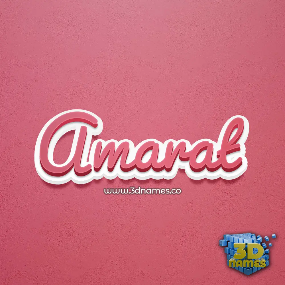 amarat in Red Scribble style - 3D name wallpaper