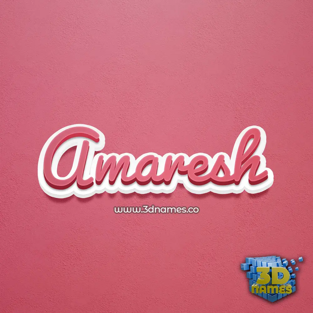 amaresh in Red Scribble style - 3D name wallpaper
