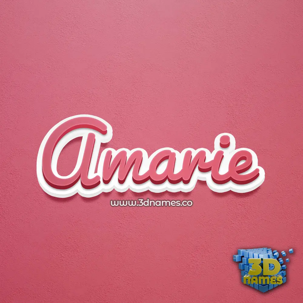 amarie in Red Scribble style - 3D name wallpaper