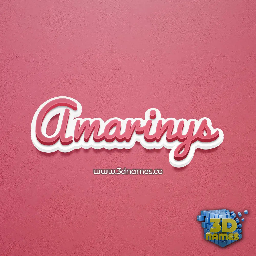 amarinys in Red Scribble style - 3D name wallpaper
