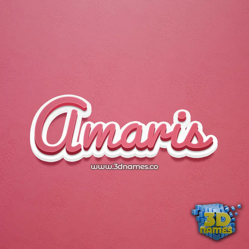 amaris in Red Scribble style - 3D name wallpaper