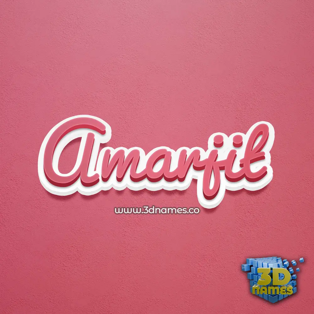 amarjit in Red Scribble style - 3D name wallpaper