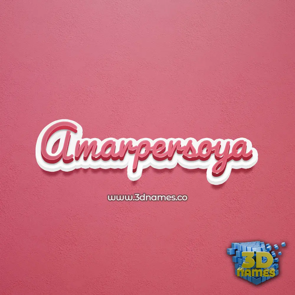 amarpersoya in Red Scribble style - 3D name wallpaper