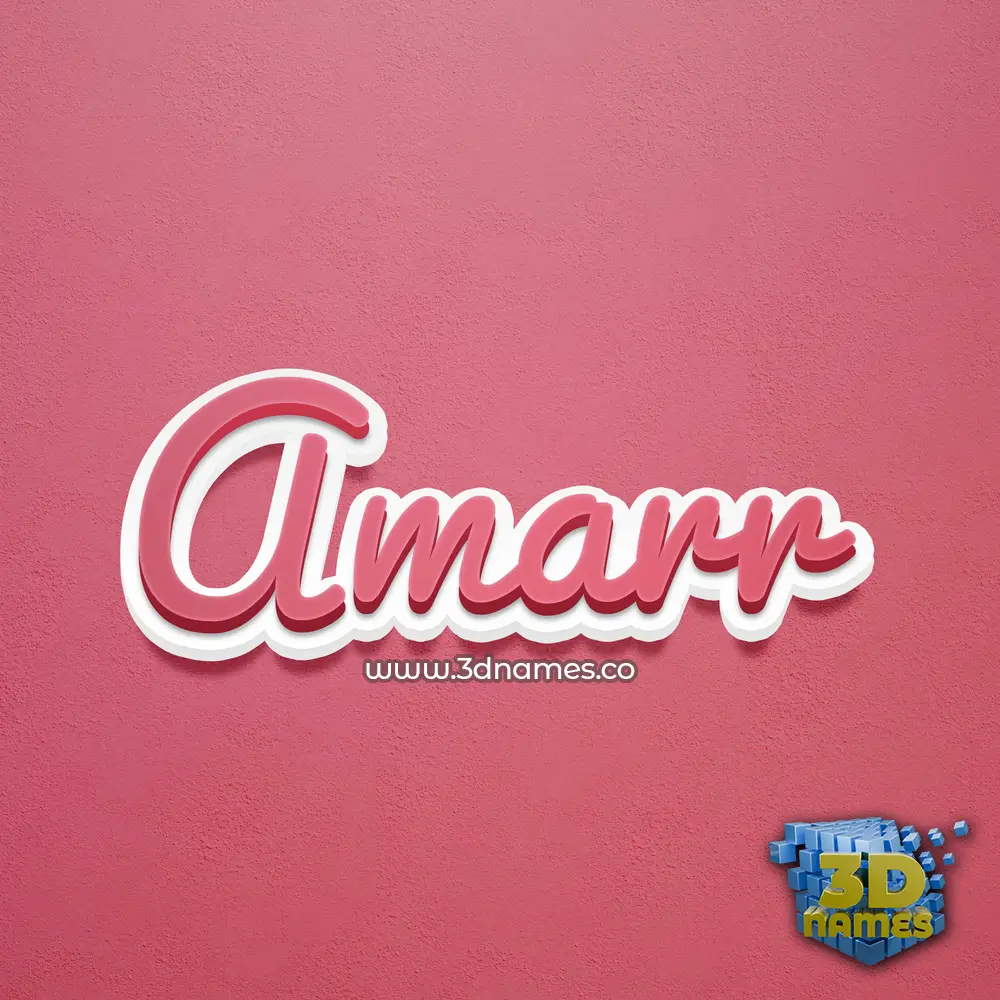 amarr in Red Scribble style - 3D name wallpaper