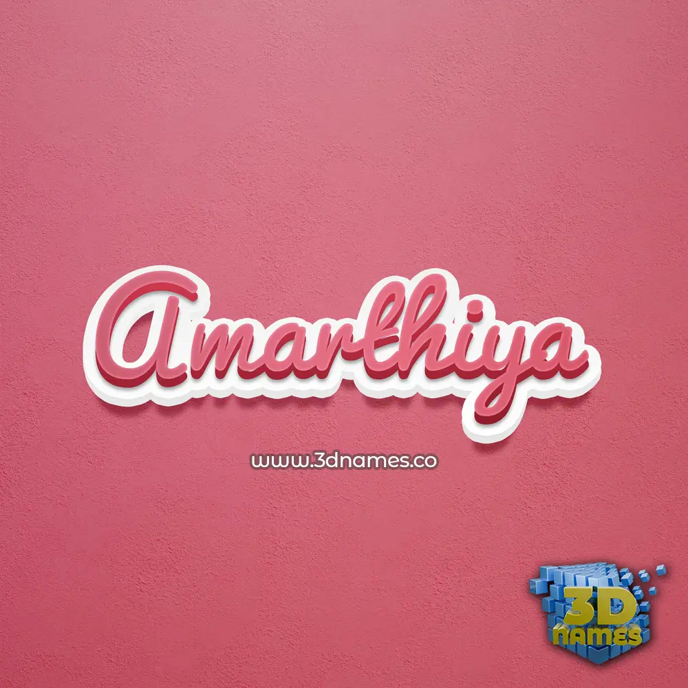 amarthiya in Red Scribble style - 3D name wallpaper