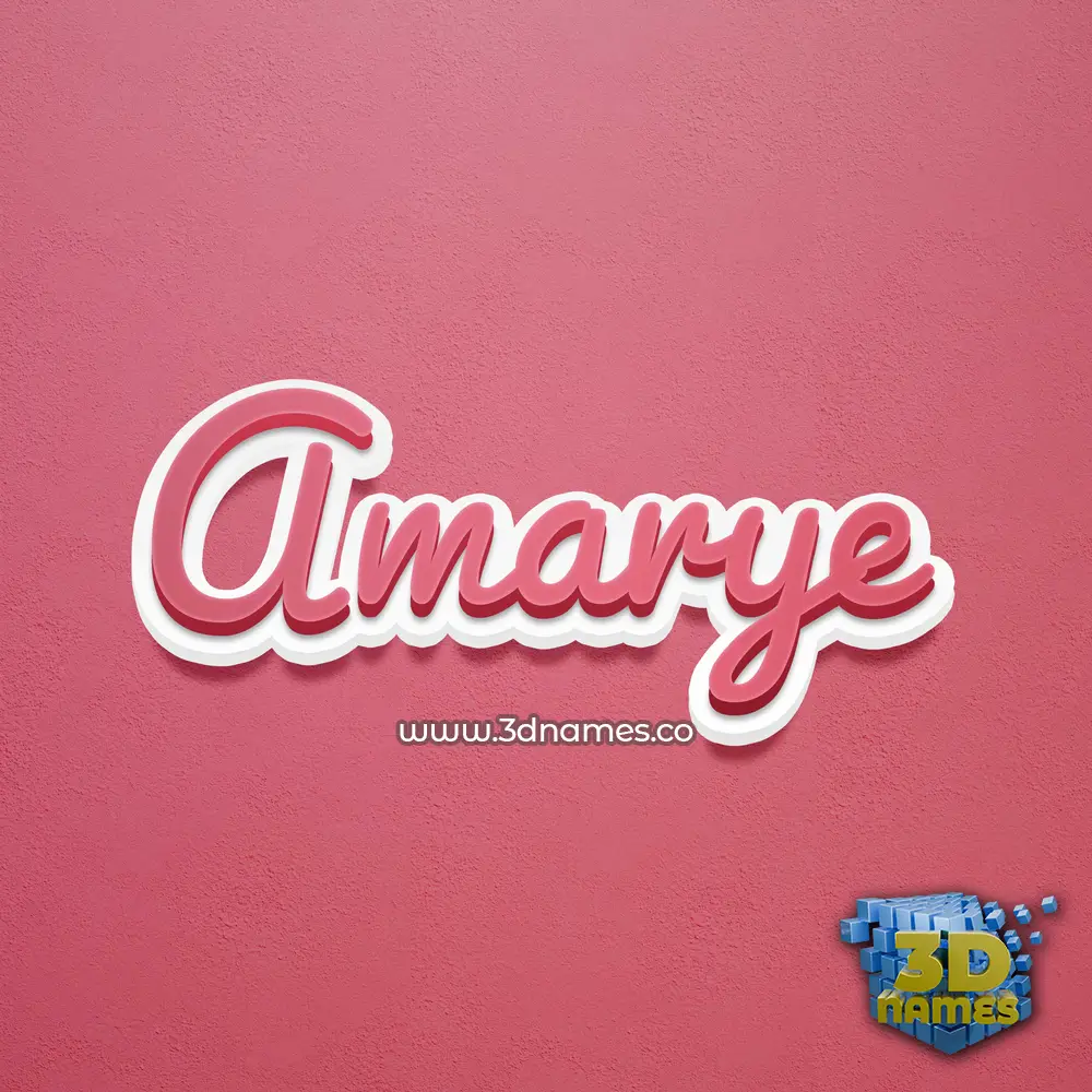 amarye in Red Scribble style - 3D name wallpaper