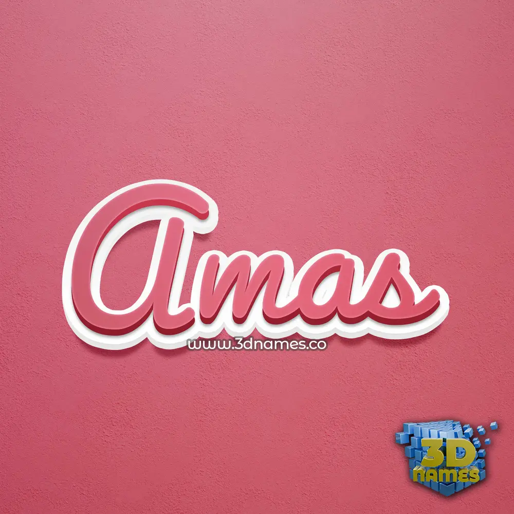 amas in Red Scribble style - 3D name wallpaper