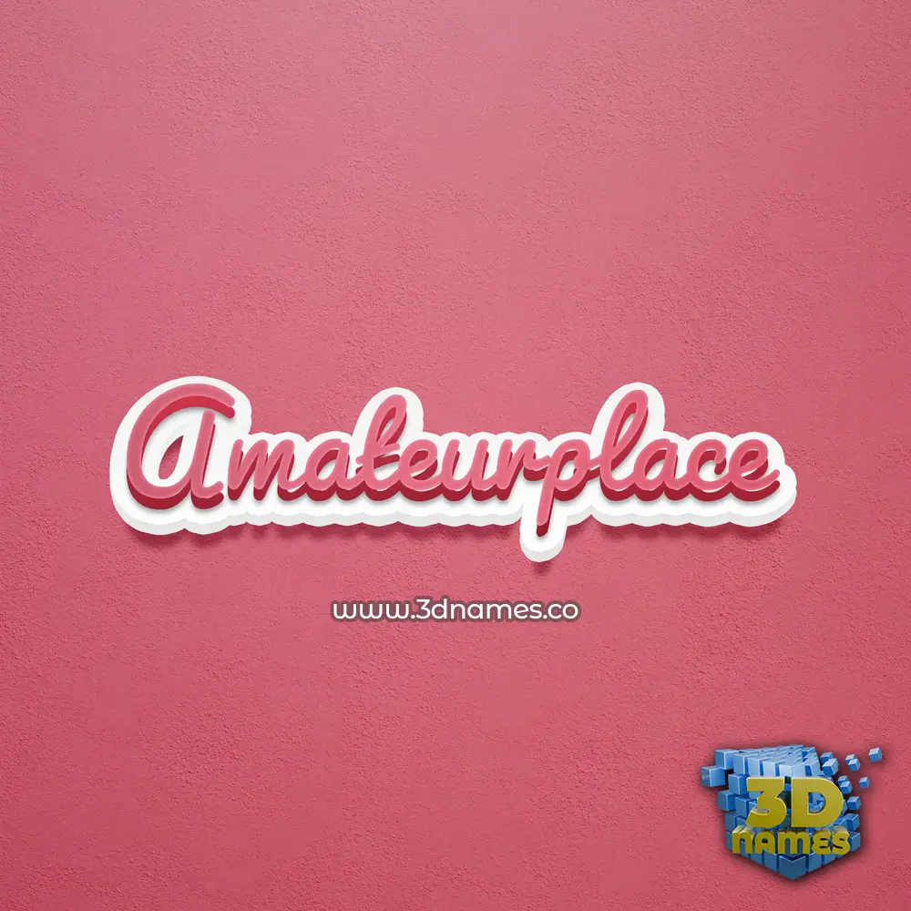 amateurplace in Red Scribble style - 3D name wallpaper