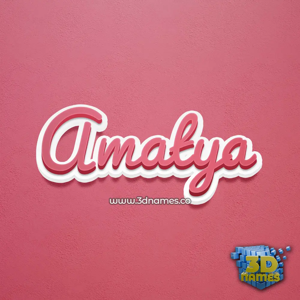 amatya in Red Scribble style - 3D name wallpaper