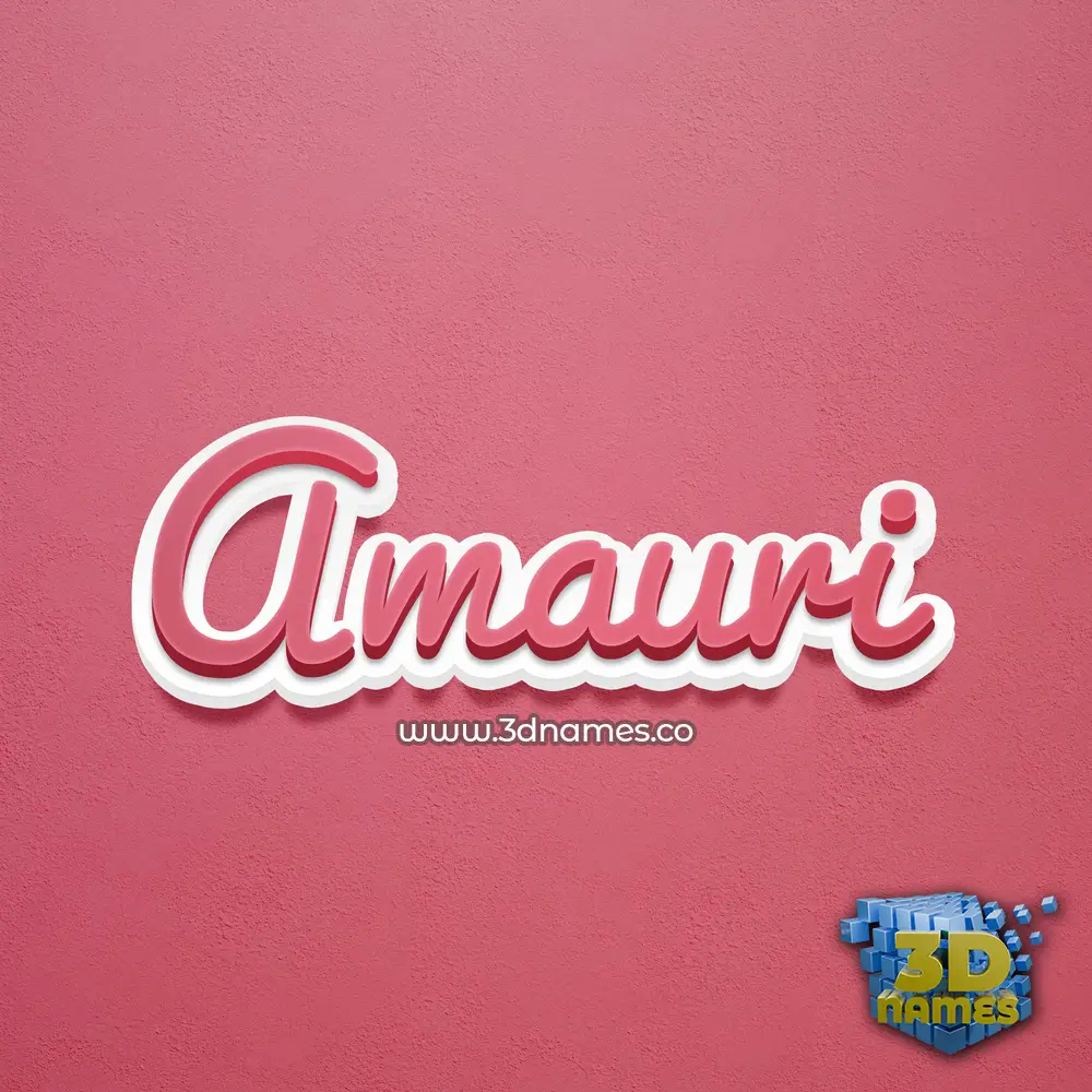 amauri in Red Scribble style - 3D name wallpaper