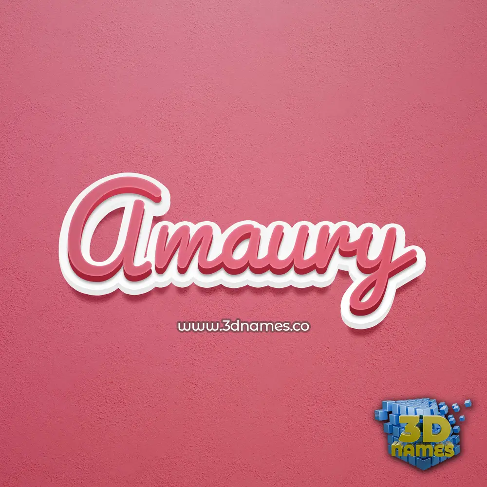 amaury in Red Scribble style - 3D name wallpaper