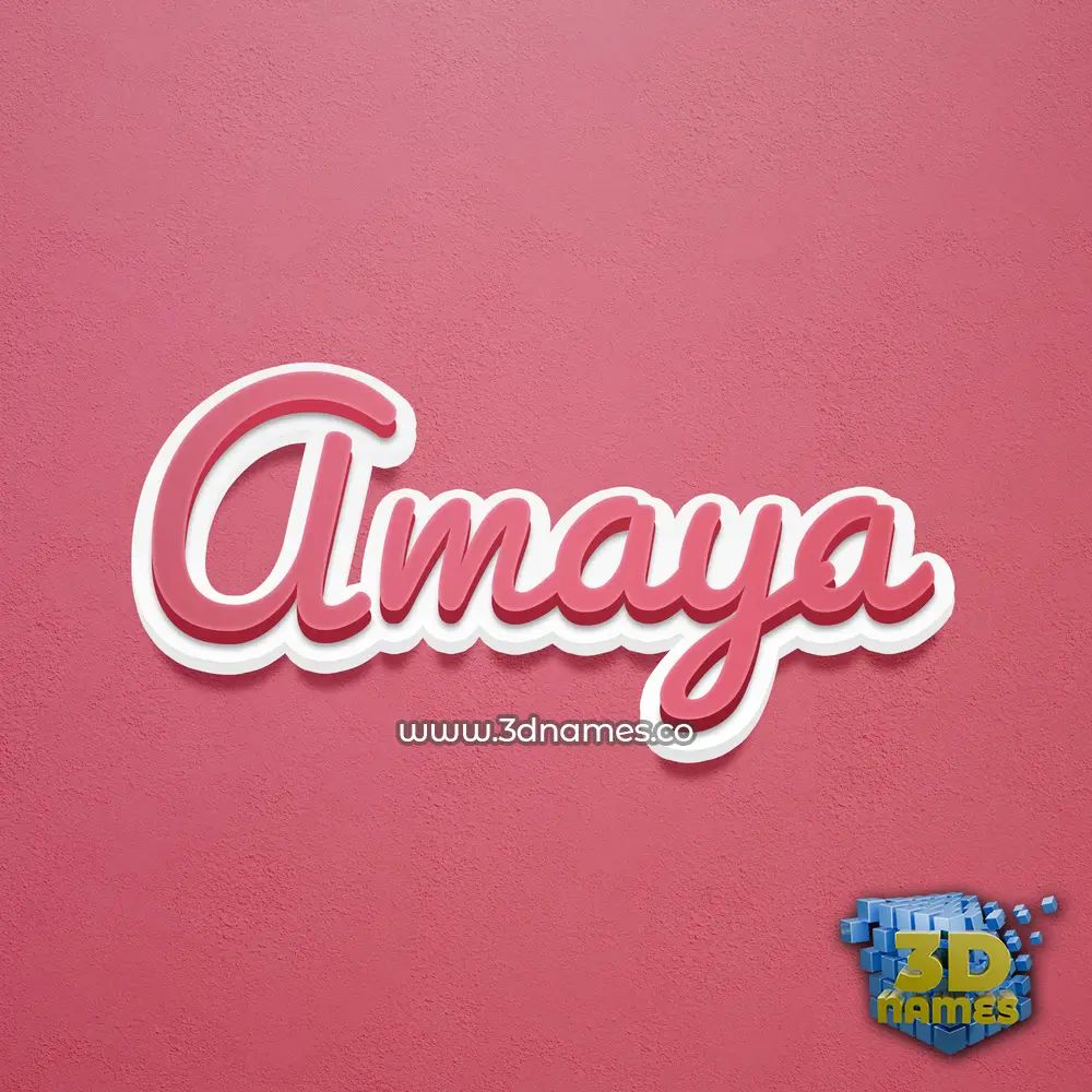 amaya in Red Scribble style - 3D name wallpaper