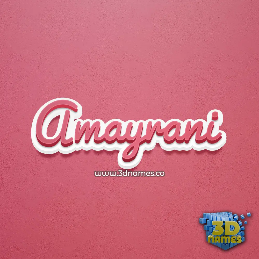 amayrani in Red Scribble style - 3D name wallpaper