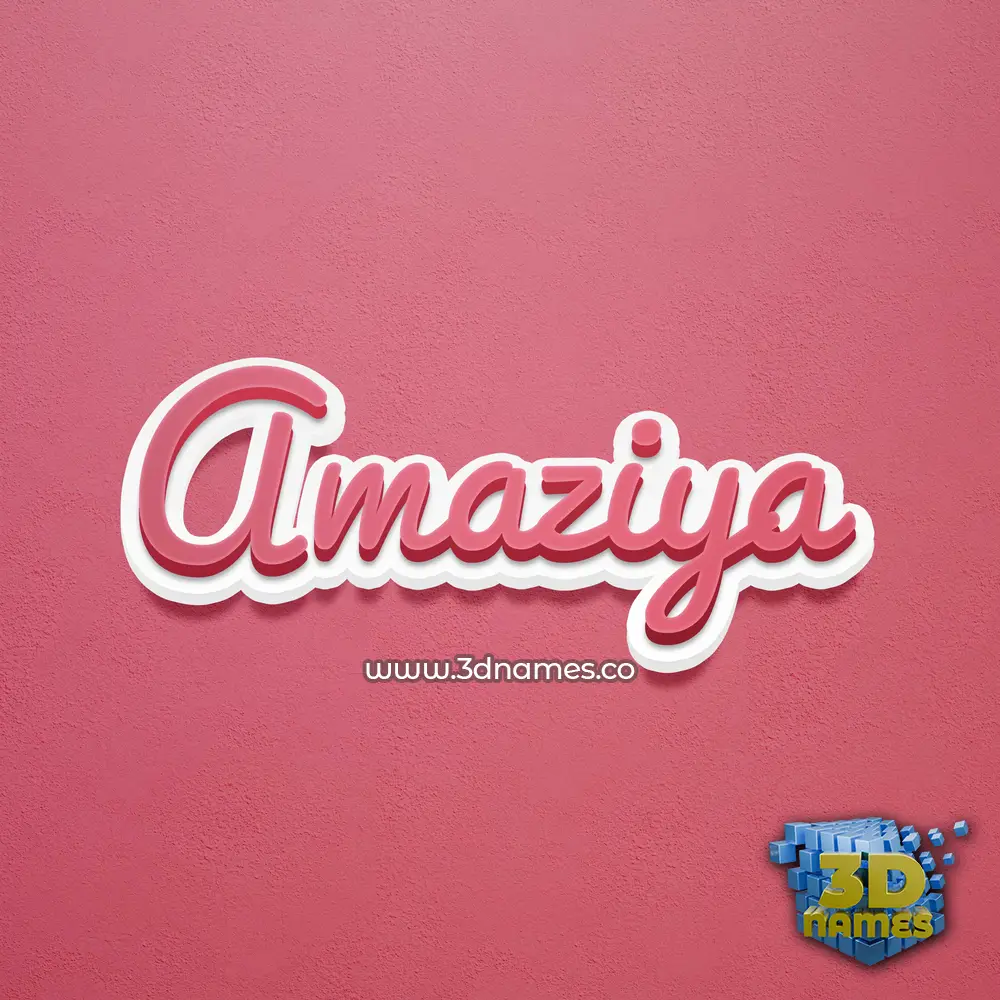 amaziya in Red Scribble style - 3D name wallpaper