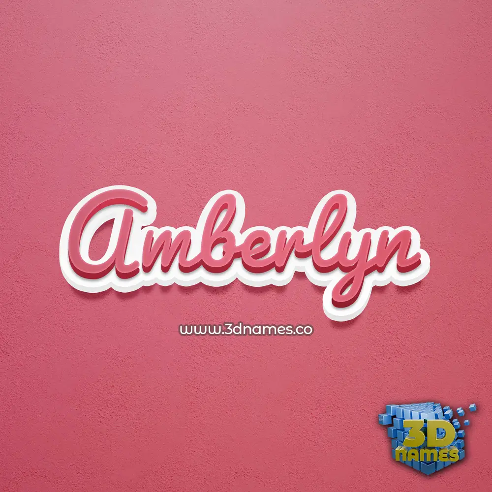 amberlyn in Red Scribble style - 3D name wallpaper