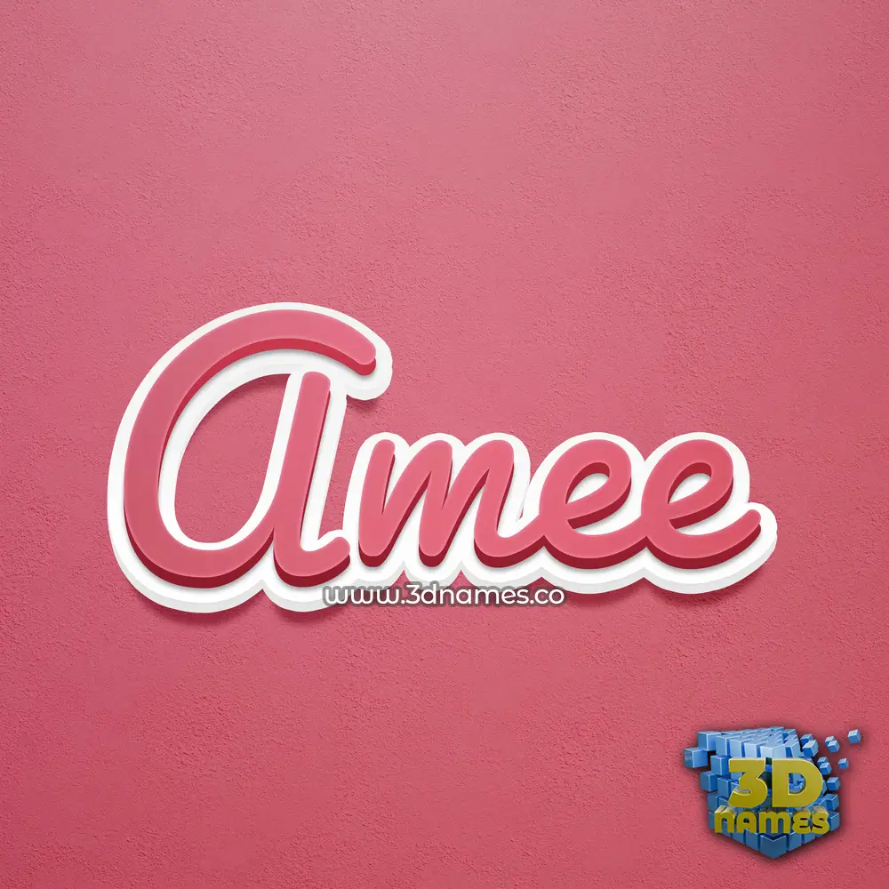 amee in Red Scribble style - 3D name wallpaper