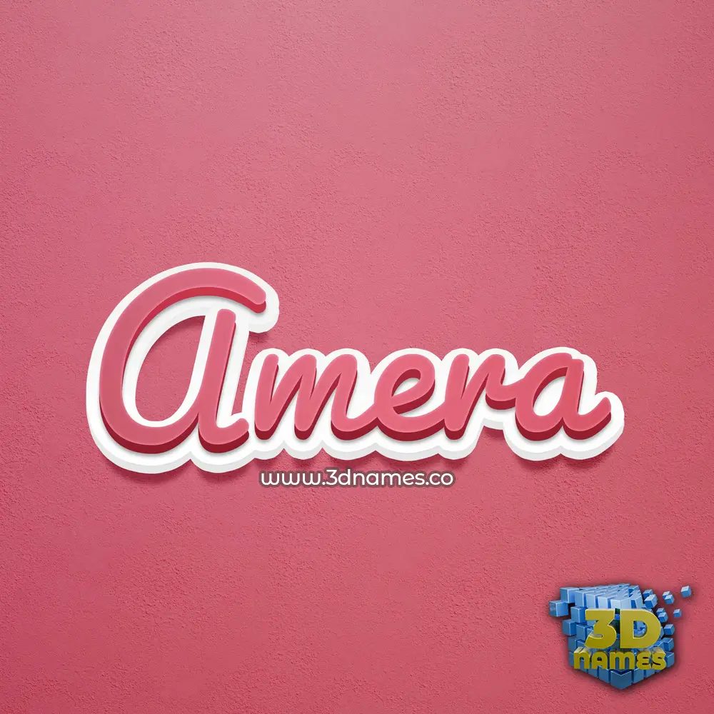 amera in Red Scribble style - 3D name wallpaper